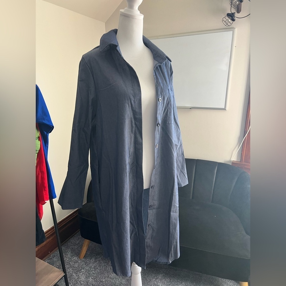3/$15 Denim Button-Up Shirt Dress